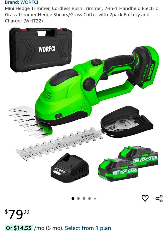 Cordless Trimmer with 2x Batteries - New
