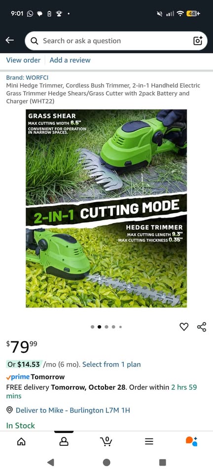 Cordless Trimmer with 2x Batteries - New - photo 2