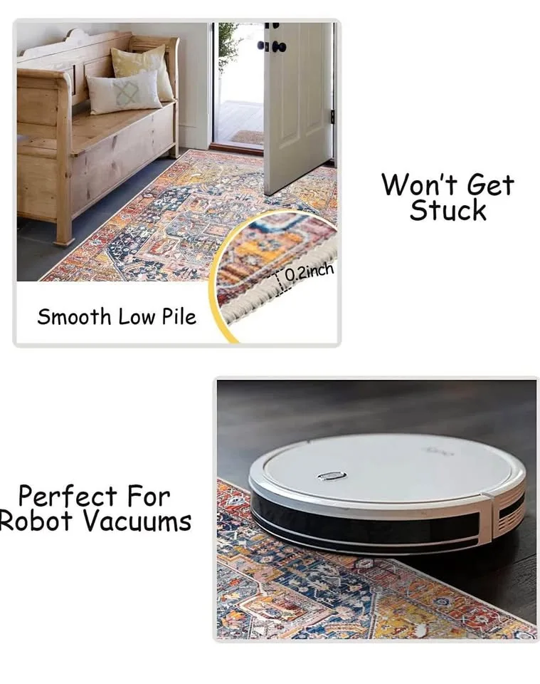 Area Rug-🌿 3x5 Boho Area Rug | Washable & Non-Slip