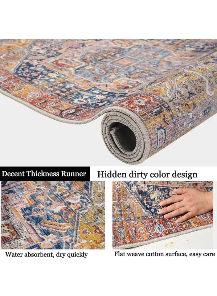 Area Rug-🌿 3x5 Boho Area Rug | Washable & Non-Slip image indicator(4)