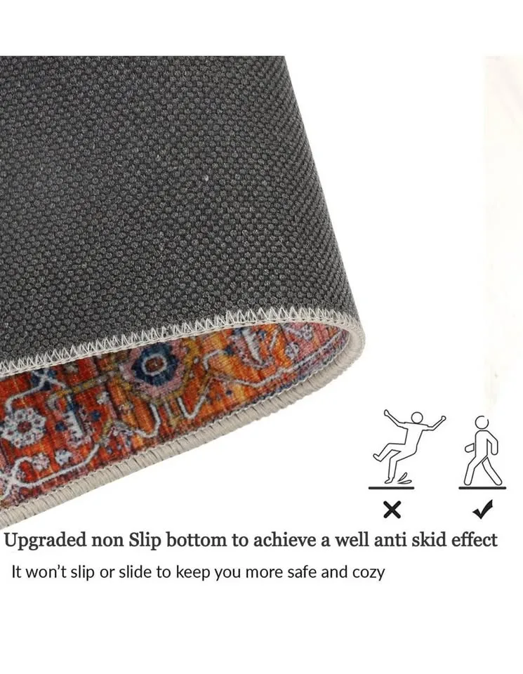 Area Rug-🌿 3x5 Boho Area Rug | Washable & Non-Slip image indicator(5)