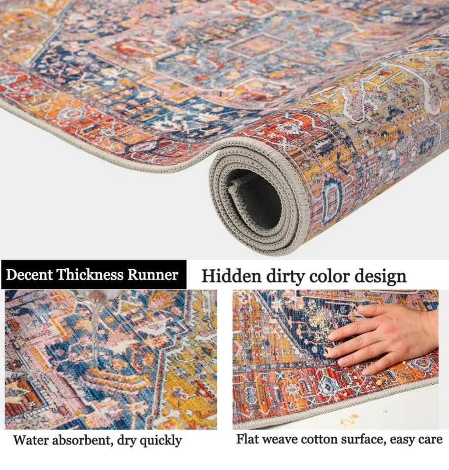 3x5 Rug Entryway Rugs Indoor Non Slip Washable image indicator(3)