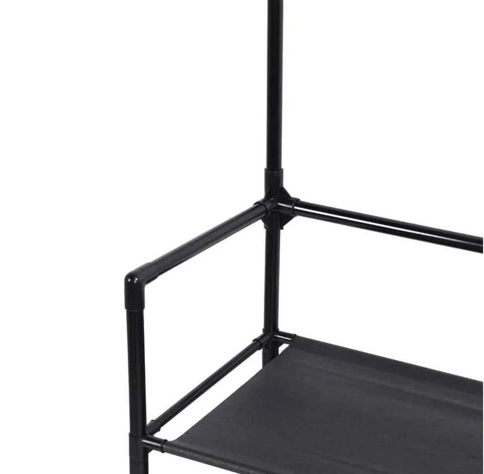 Black 5-Tier Coat & Shoe Rack | Entryway Organizer image indicator(3)