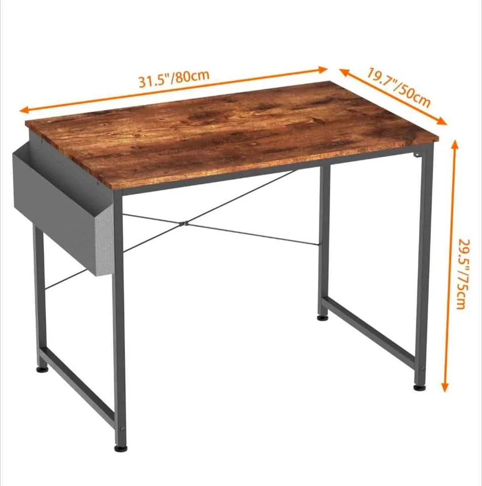 31.5” Computer Desk with Storage Bag & Hooks image indicator(2)