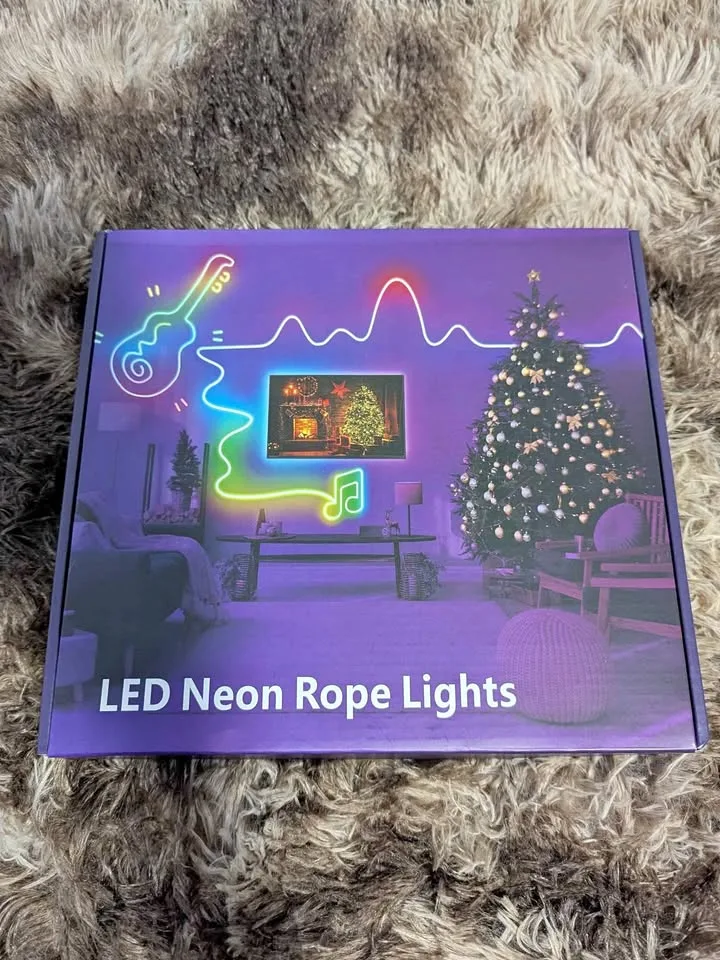 50Ft LED Neon Rope Lights – App & Remote Control Brand New –
