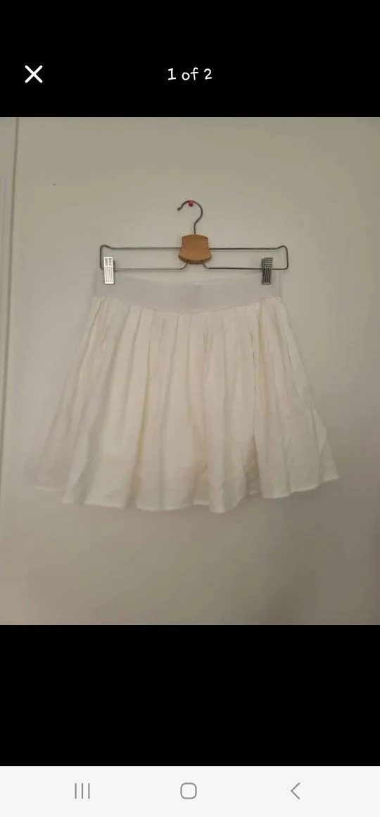 White Tennis Skort Skirt With Pants thumbnail