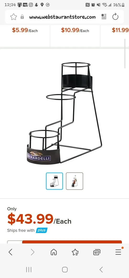 Ghirardelli 3 Tier 64 Oz Sauce Rack thumbnail