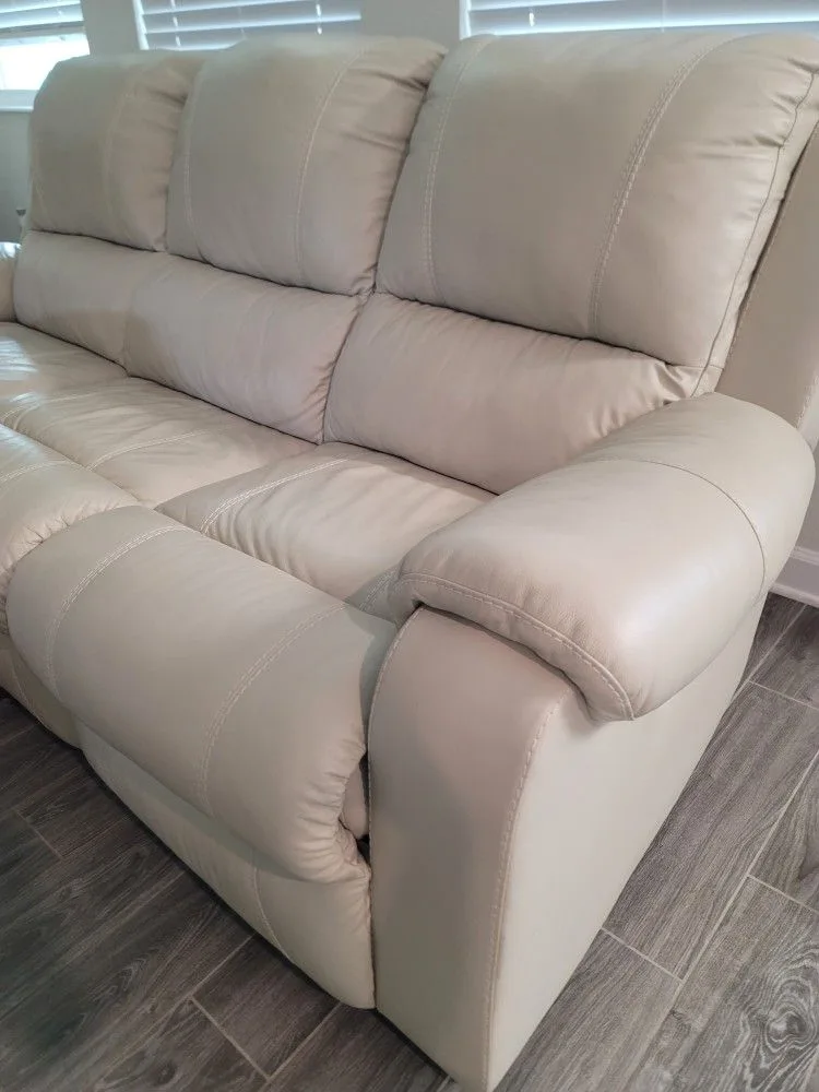 Ashley Furniture Beige Sofa Love Seat Electric Relciner image indicator(2)