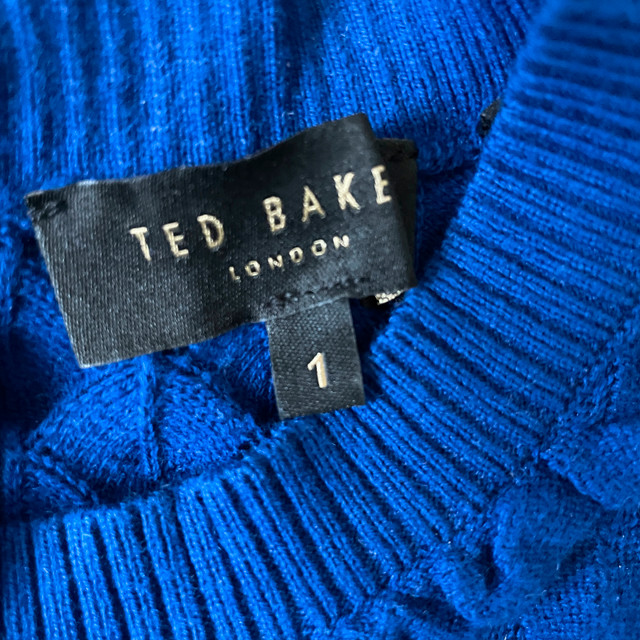 Ted Baker Yayoi Royal Blue Cotton/Cashmere Knit -Size 2/4 - photo 2