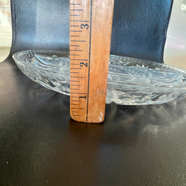 Round Crystal Platter with 4 sections-German Lausitzer Crystal - photo 5