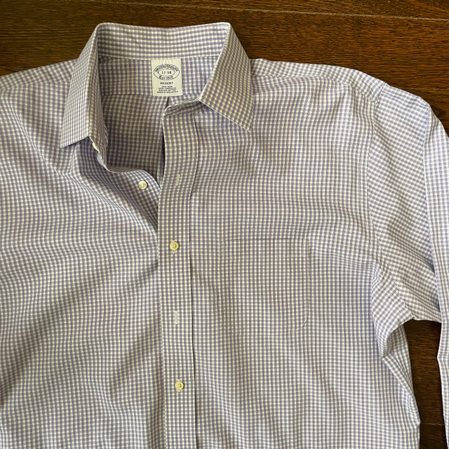 Brooks Brothers Regent Cotton White/Purple Shirt-Sz. 17-24 XL - photo 4