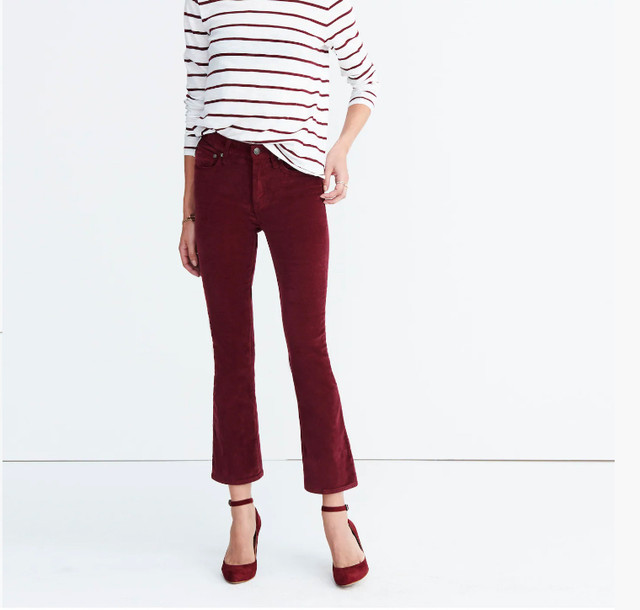 Madewell Velvet Cali Demi-Boot Jeans - Size 28