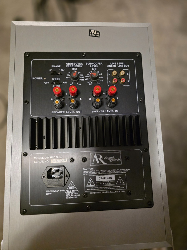 Acoustic Research's HC5 home-theater speaker systemTested in g - photo 4