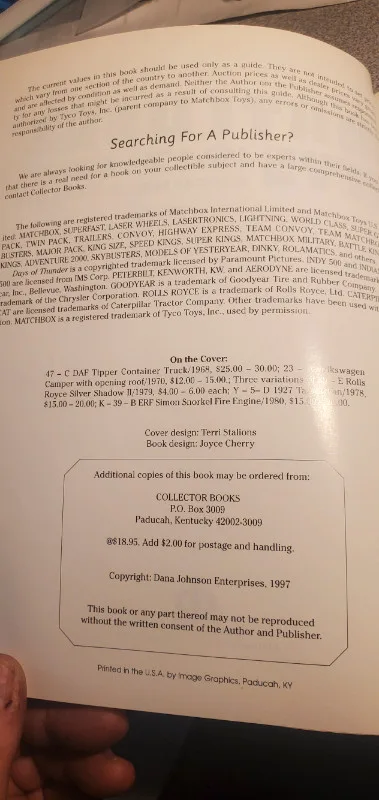 Matchbox Toys 1947-1996 Second EditionIn good condition image indicator(3)