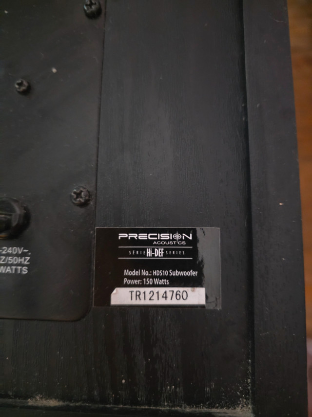Precision Acoustics HDS10 10" Subwoofer 150W Tested working