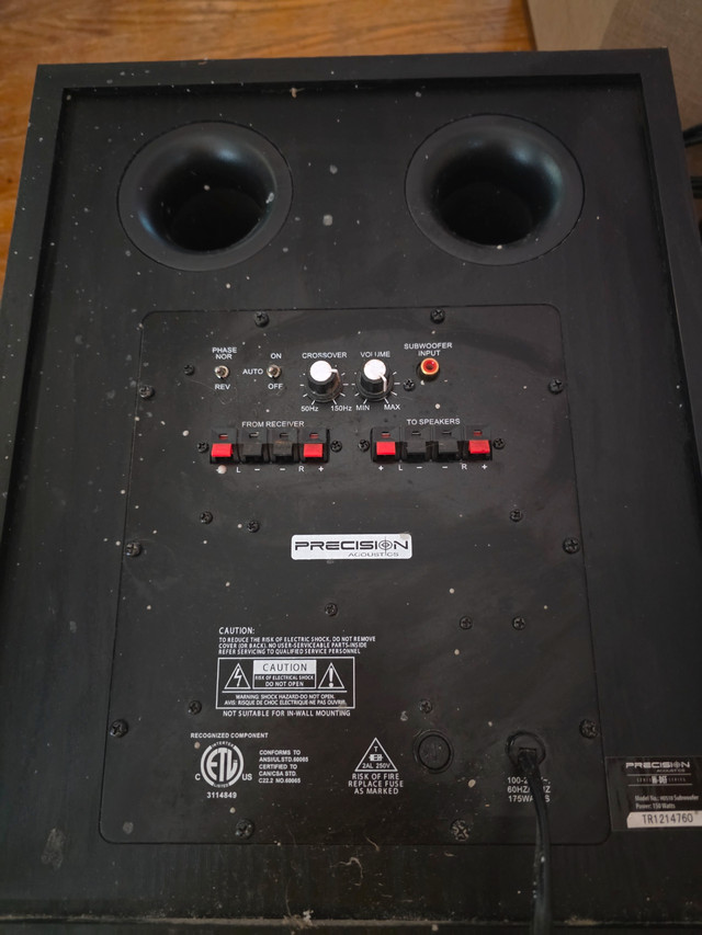 Precision Acoustics HDS10 10" Subwoofer 150W Tested working - photo 3