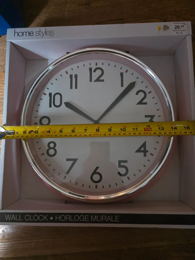 NEW 15 inch Pink Wall Clock Home Styles In good conditionIn thumbnail
