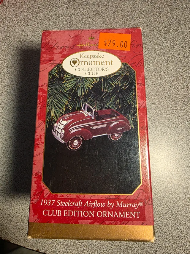 Hallmark Keepsake Christmas Ornaments 1937 Steelcraft/1959 Cadi