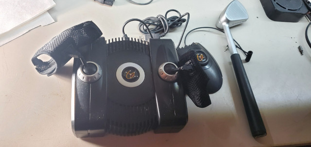Sony PS2 Gametrak V2 With foot Pedal And Golf Club RARE