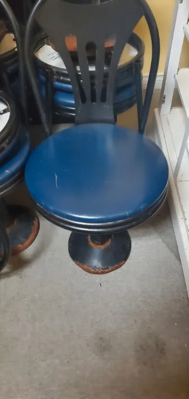 Vintage Retro Diner/Barstool Stool Chair Blue image indicator(3)