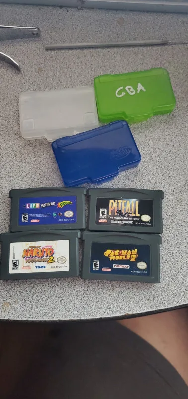 4 X Nintendo Game Boy Advance Games Naruto Pacman thumbnail