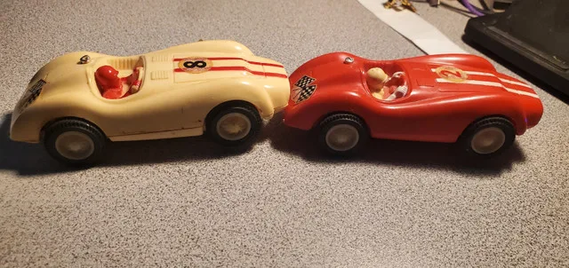 Pair of Vintage 1960s Eldon Ferrari Slot Car image indicator(2)