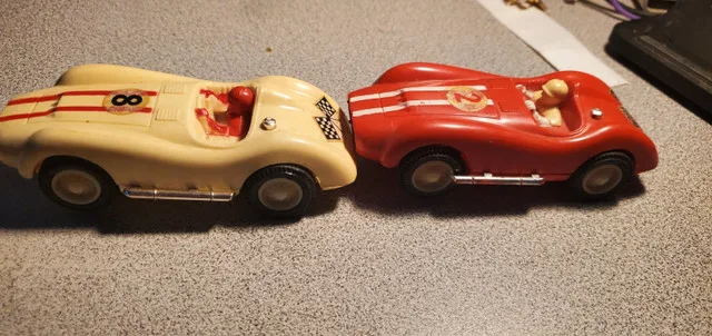 Pair of Vintage 1960s Eldon Ferrari Slot Car image indicator(3)