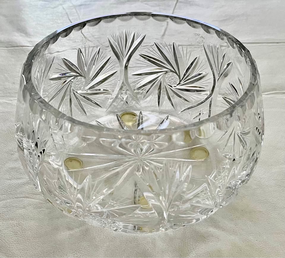 Chrystal Bowl 7” w  x. 4-1/2” high