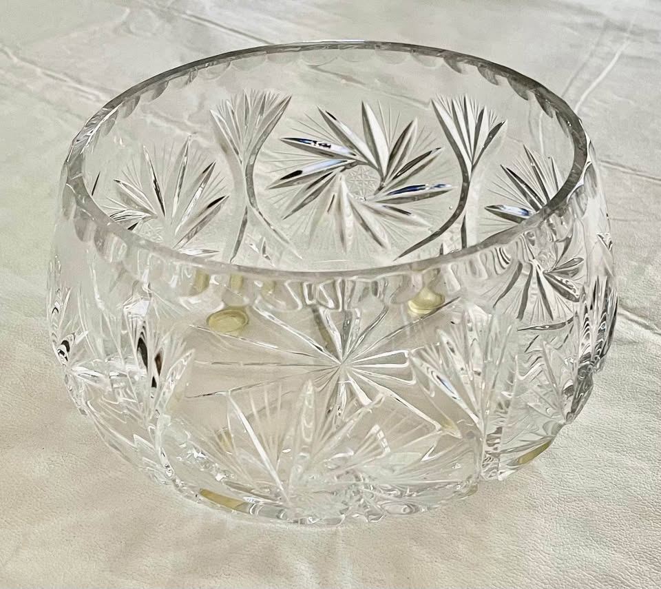 Chrystal Bowl 7” w  x. 4-1/2” high - photo 2