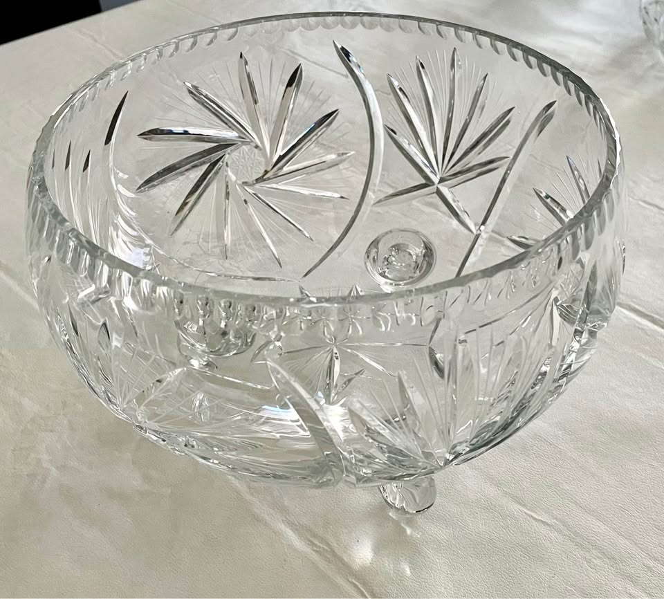 Large pinwheel crystal bowl - photo 2