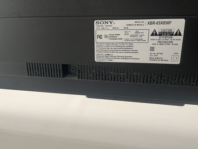 Sony 65” 4K HDR Smart TV (XBR-65X850F) - photo 2