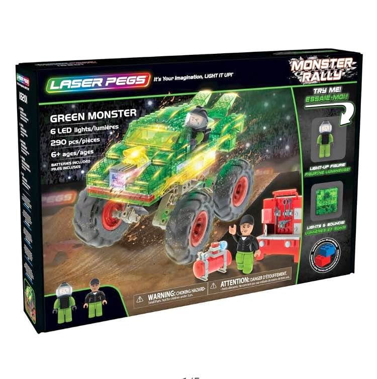 Laser Pegs Green Monster Truck