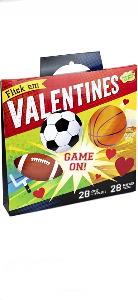Peaceable Kingdom Valentine Card Flick 'em Sports Games