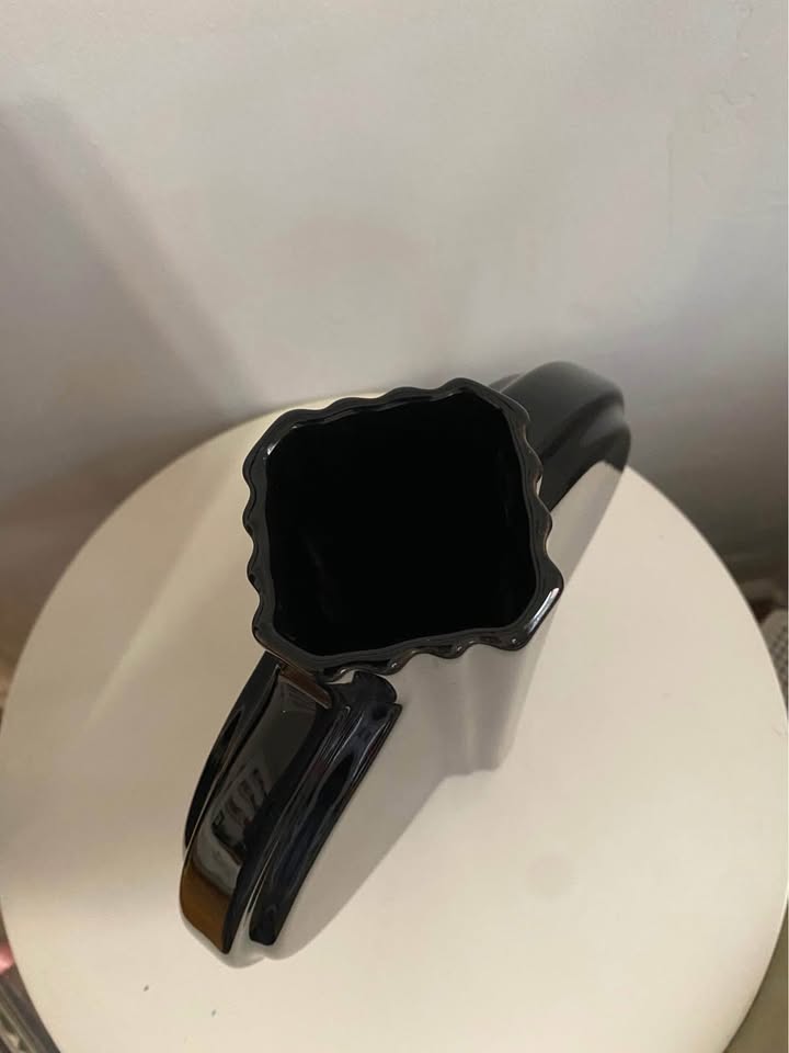 Vintage deco style black vase - photo 4