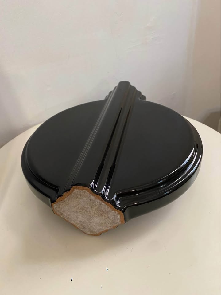 Vintage deco style black vase - photo 5