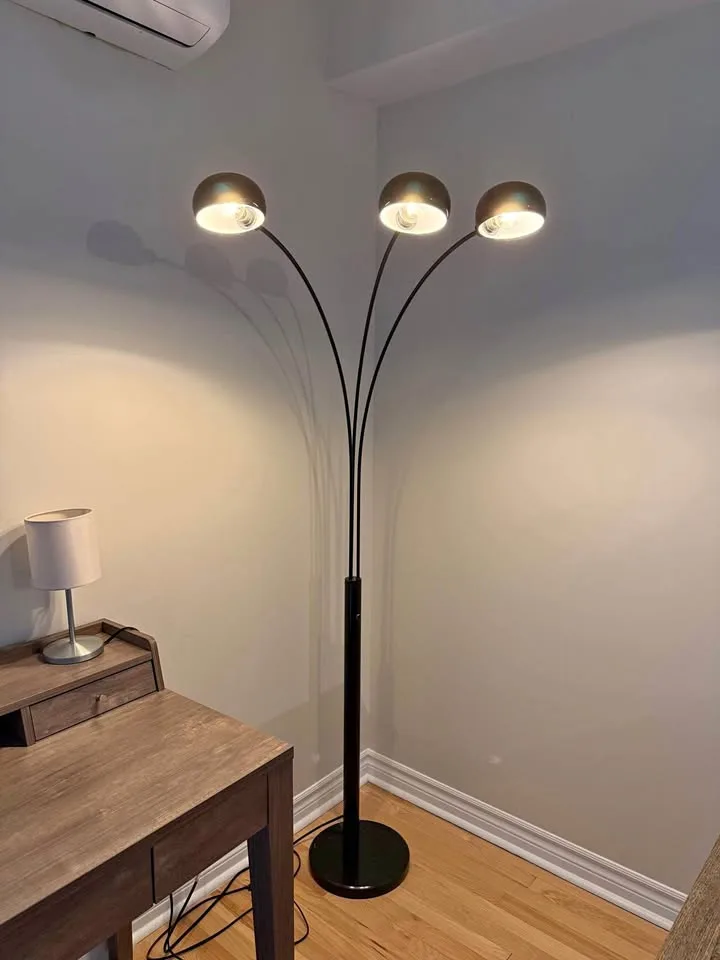 Black standing lamp