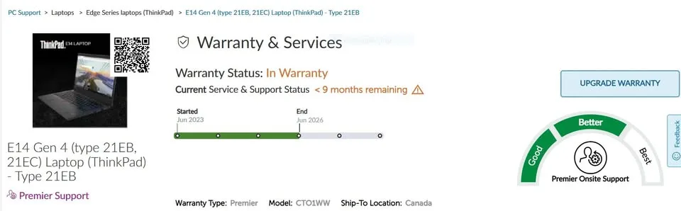 Lenovo ThinkPad E14 Gen 4 - under warranty until Jun 2026 image indicator(5)