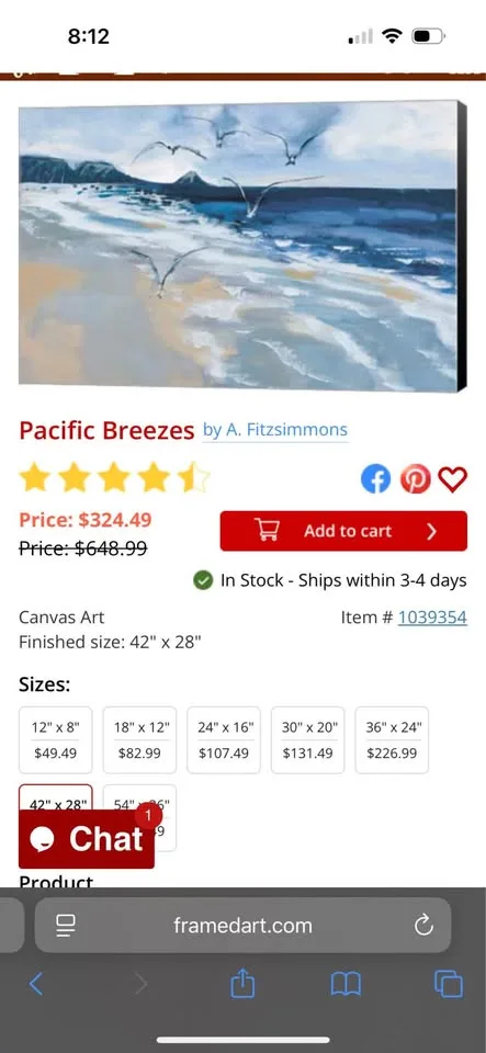 Pacific Breezes Painting on Canvas image indicator(4)