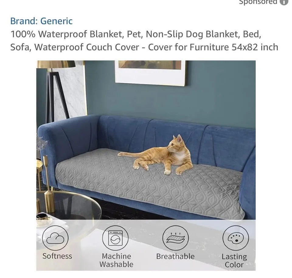 100% Waterproof Blanket, Pet, Non-Slip Dog Blanket, Bed, Sofa image indicator(3)