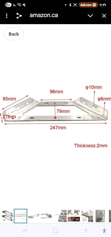 Wall Mount Shelf Bracket Stainless Steel Corner Brace (2) - photo 2