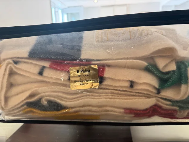 Vintage Hudson’s Bay Point Blanket – 100% Wool (Made i image indicator(2)