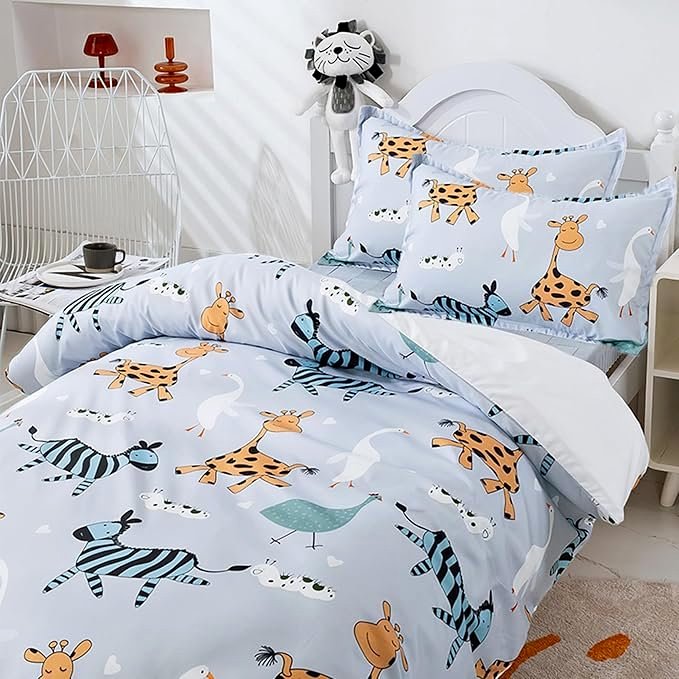 (NOT A COMFORTER) Animal Duvet Cover Set Twin