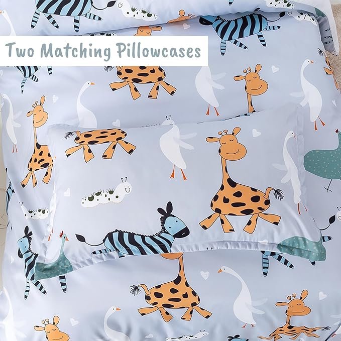 (NOT A COMFORTER) Animal Duvet Cover Set Twin - photo 3