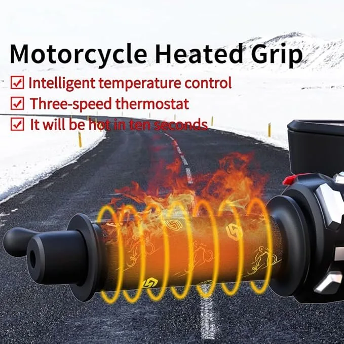 Universal 12V Grip Heaters for Motorcycles image indicator(2)