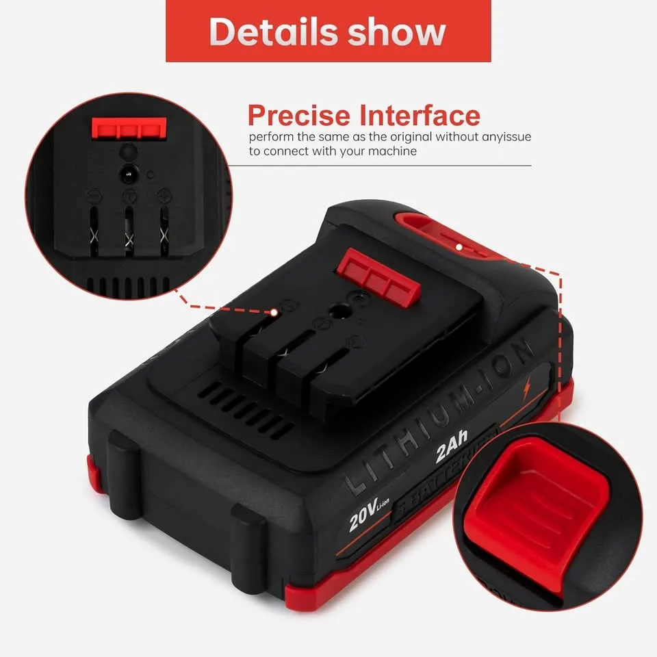 20V 2000mAh Battery for Quan You Electric Garden Tools image indicator(2)