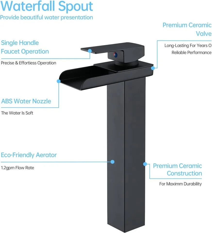 Black Bathroom Faucet image indicator(3)