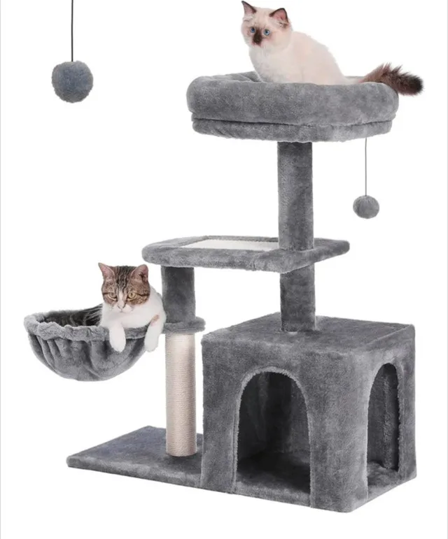 Grey Cat Tree Condo