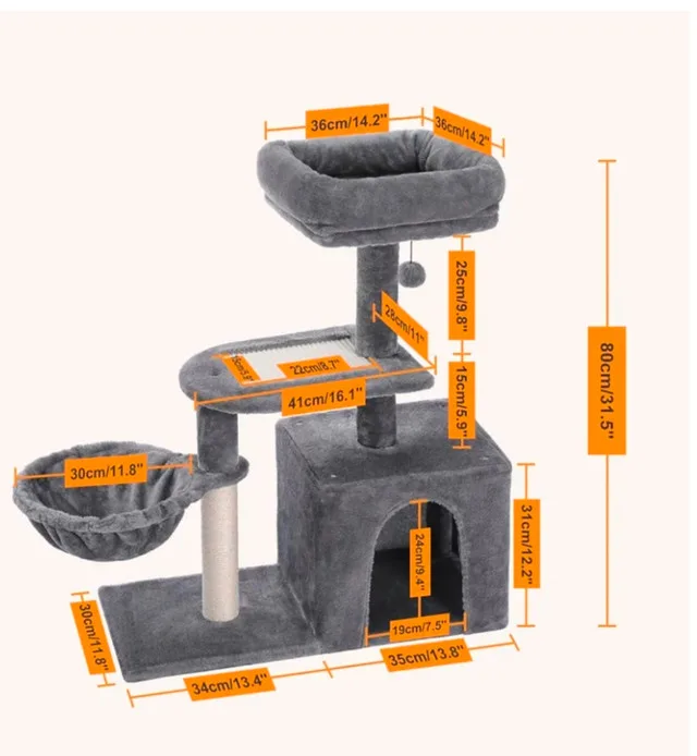 Grey Cat Tree Condo image indicator(2)