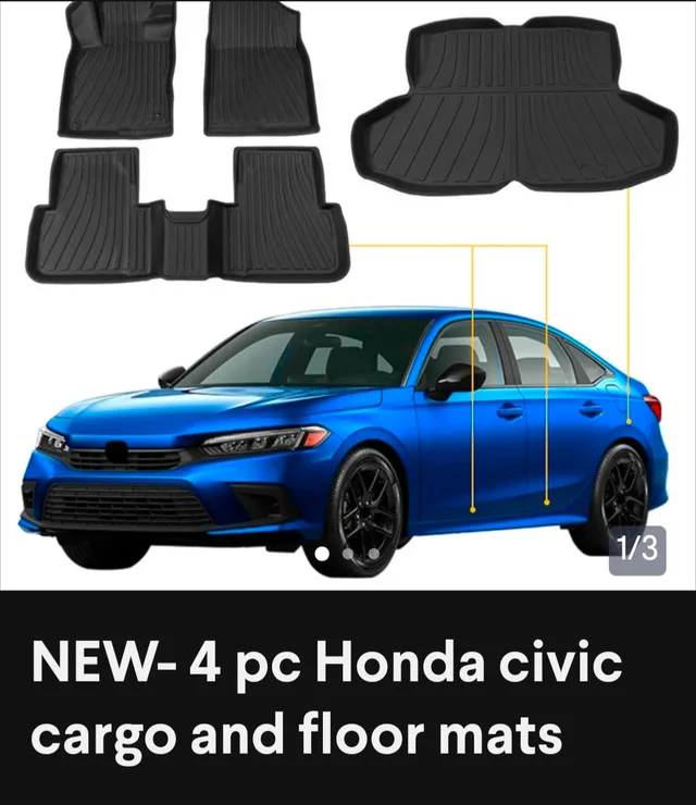 NEW- 4 pc Honda civic cargo and floor mats