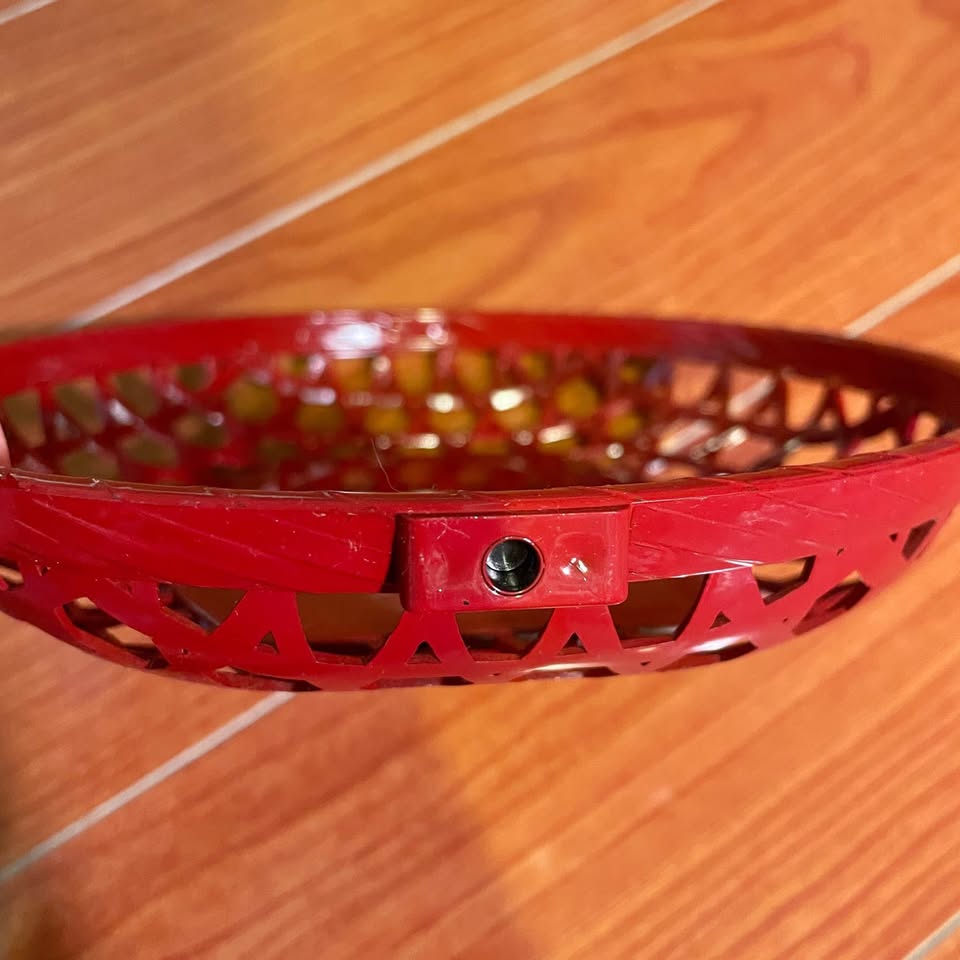 Vintage✨Red Basket Tray with Gold Bell - Yamanaka Lacquerware - photo 5